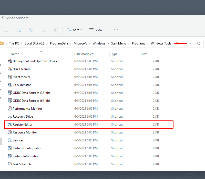 Use File Explorer to launch Registry Editor