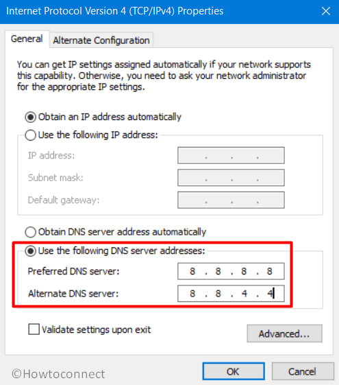 Use Google DNS servers in Windows 10 Pic 6