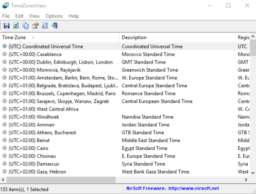 Use Timezone Use TimeZonesView v1.00 to Show World All Time Zones in Windows