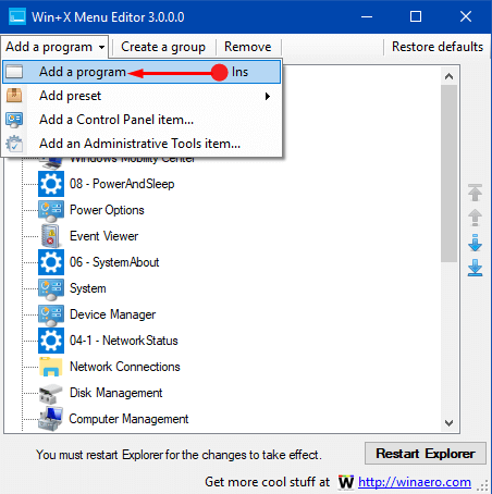 Use Win+X Menu Editor v3.0 in Windows 10 Pics 2