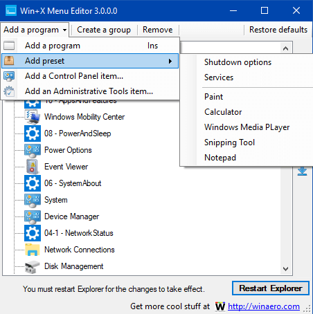 Use Win+X Menu Editor v3.0 in Windows 10 Pics 4