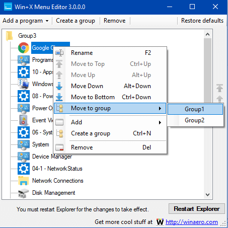 Use Win+X Menu Editor v3.0 in Windows 10 Pics 9