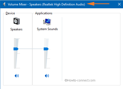 change and control volume in Windows 10