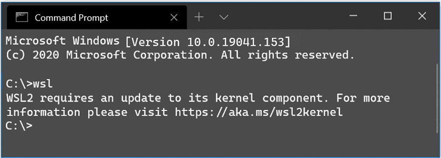 WSL2 will be Available via Window update in Windows 10 2004