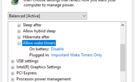 Wake Timers in Windows 10