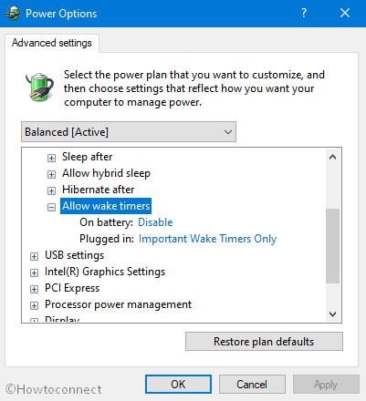 Wake Timers in Windows 10