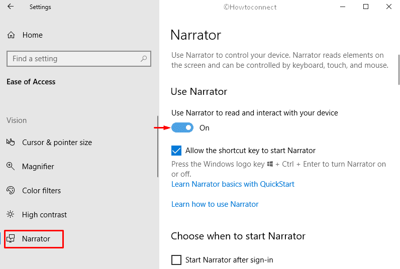 Ways to Open Narrator in Windows 10 image 7