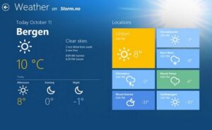 storm Weather forecast app for Windows 8 