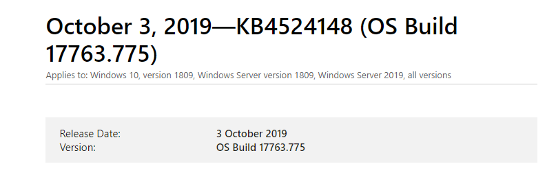Windows 10 1809 KB4524148 Update Buffers Live Streaming Videos