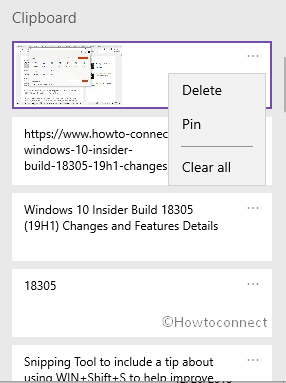 Windows 10 1903 - Clipboard history