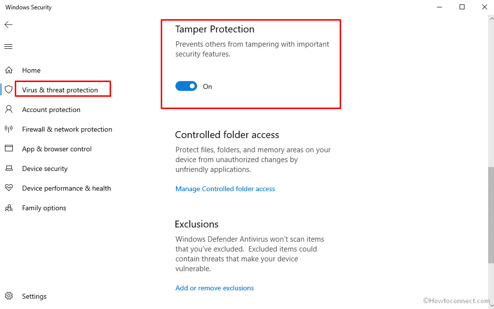 Windows 10 1903 - Tamper protection