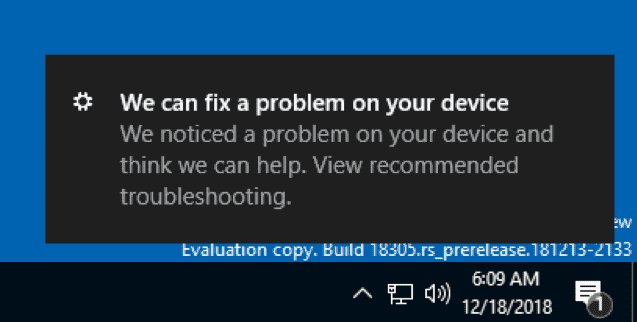 Windows 10 1903 - We can fix a problem on your device
