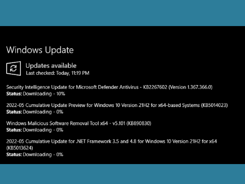 Windows 10 21H2 Build 19044.1739 KB5014023