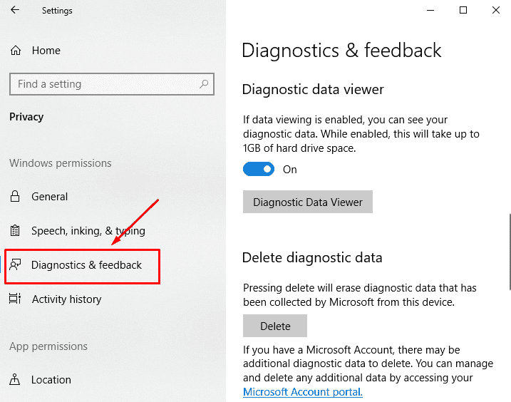 Windows 10 April 2018 Update diagnostic data viewer
