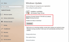 Windows 10 Build 17744 BugFixes and Changes Details