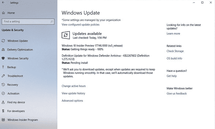 Windows 10 Build 17746 Redstone 5 Changes and Fixes Details