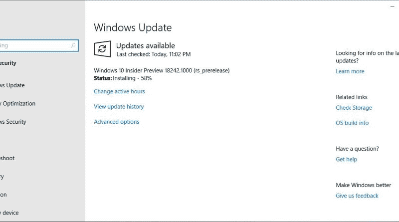 Windows 10 Build 18242 (19H1) for Skip Ahead Fixes and Changes Details