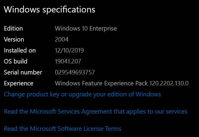 Windows 10 Build 19041.207 Rolled out to Slow ring as KB4550936