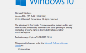 Windows 10 Build 19536 20H2 Released in Fast Channel