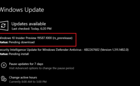 Windows 10 Build 19587 Changelog