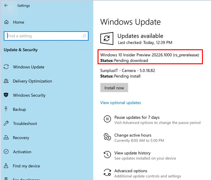 Windows 10 Build 20226.1000.(rs_prerelease)