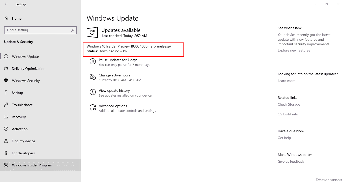 Windows 10 Insider Build 18305 (19H1)