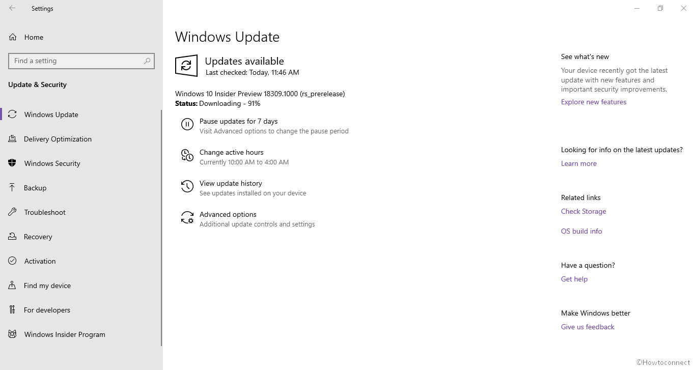 Windows 10 Insider Build 18309