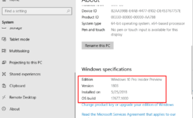 Windows 10 Insider Preview Build 17677 Details