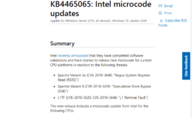 Windows 10 Microcode Update April 2019