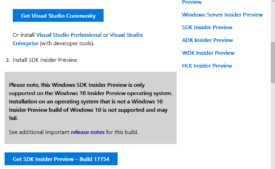 Windows 10 Preview SDK Build 17754