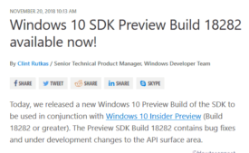 Windows 10 SDK Preview Build 18282