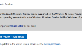 Windows 10 SDK Preview Build 18922