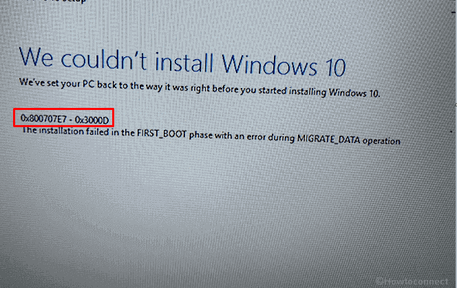 windows 10 couldn t be installed error windows 10 couldn t be installed error