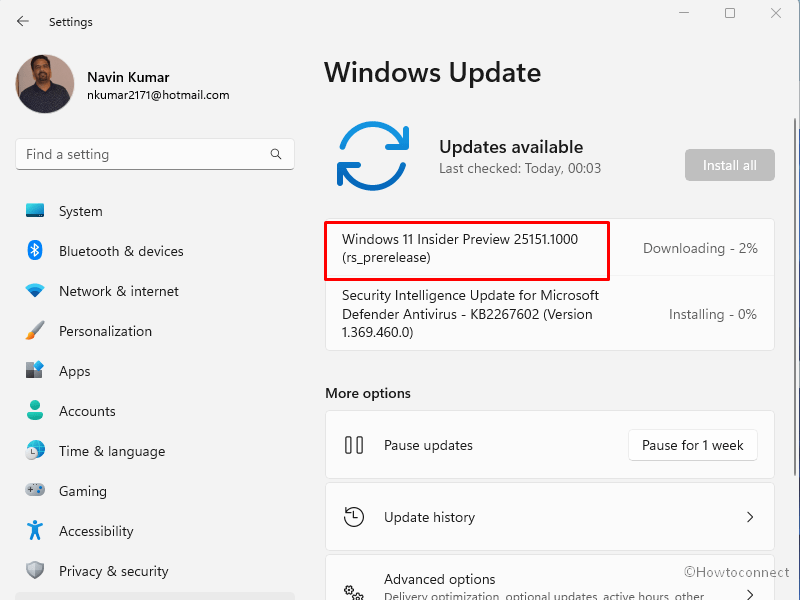 Windows 11 Build 25151.1000