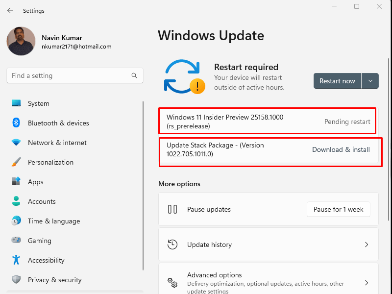 Windows 11 Build 25158.1000