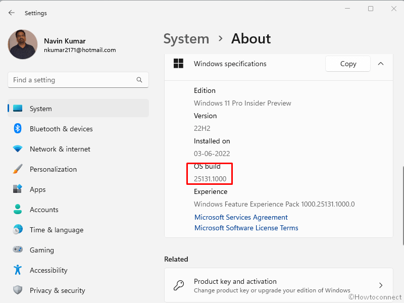 Windows 11 build 22H2 25131.1000
