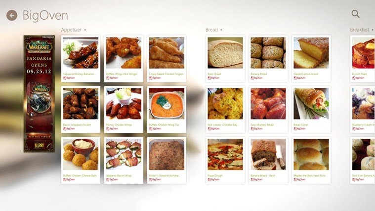 windows 8 cook book app