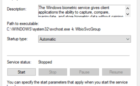 Windows Biometric Service