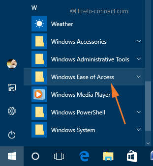 Windows Ease of Access option