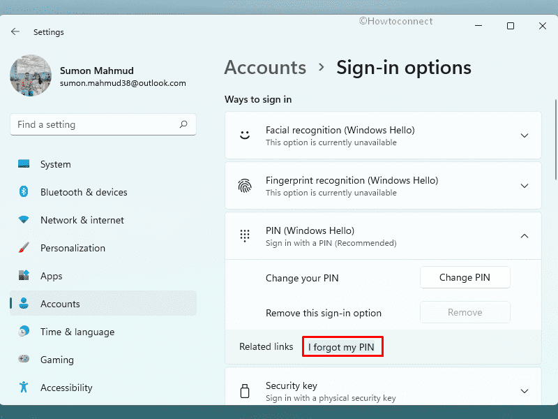 Windows Hello error 0x801c0451 in Windows 10 or 11 - Reset PIN