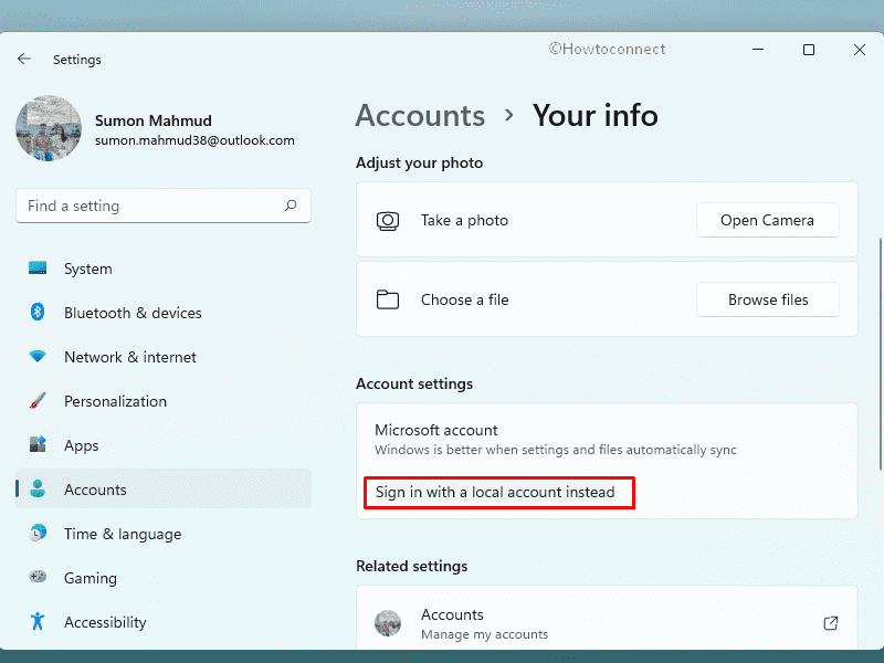 Windows Hello error 0x801c0451 in Windows 10 or 11 - Sign in with a local account instead