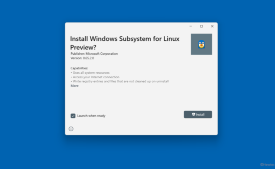 Windows Subsystem for Linux 0.65.2
