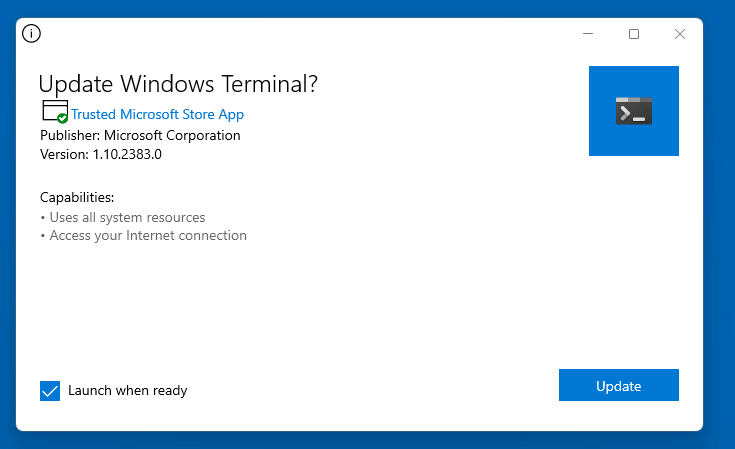 Windows Terminal Preview v1.10.2383.0