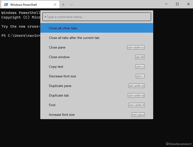 Windows Terminal Shortcut keys
