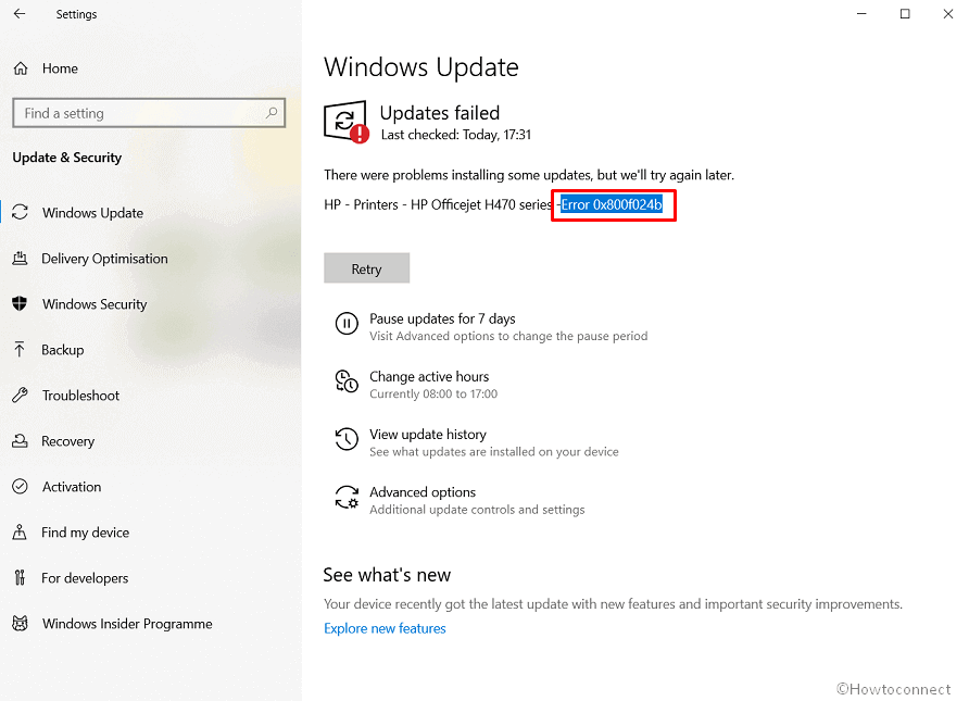 Windows Update Error 0x800f024b