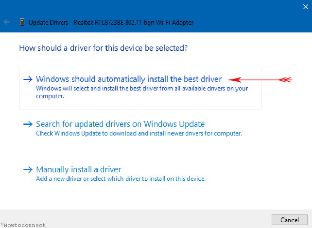 Windows should automatically install the best driver