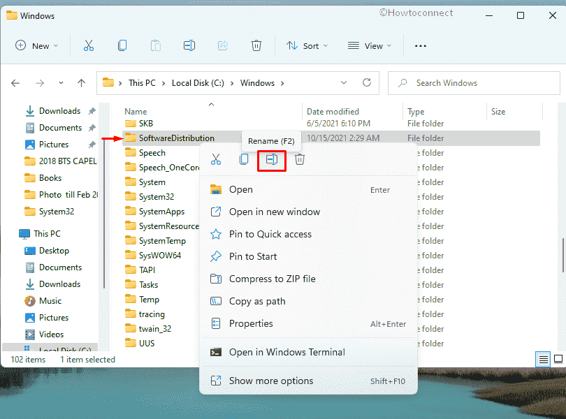 Windows update error 0x8009001d-Rename SoftwareDistrubution folder