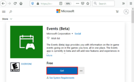 Xbox Events Beta Windows 10 [Download]