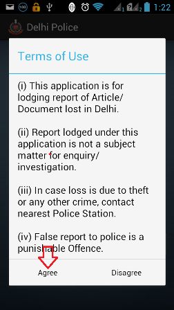How to use Delhi Police Lost Report Android App on Phone