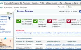 SBI Online Banking Tips - Get Account Summary, Cheque Book